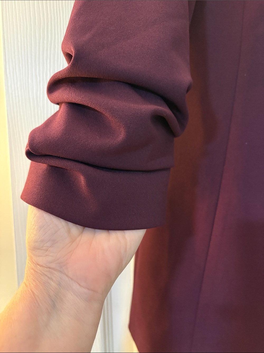Calvin Klein Women's Plum Open-Front Collarless Blazer - Picture 5 of 12